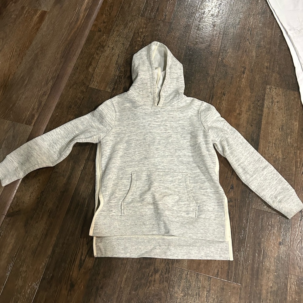 Madewell Heather Gray Pullover Hooded Sweatshirt